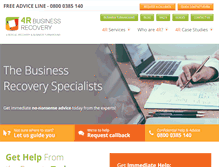 Tablet Screenshot of 4rbusinessrecovery.co.uk